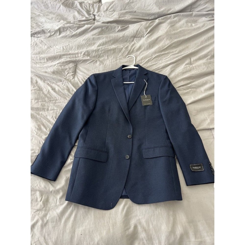 Men's Van Heusen Flex 38R  Navy Blue Sport Coat Nwt Bc